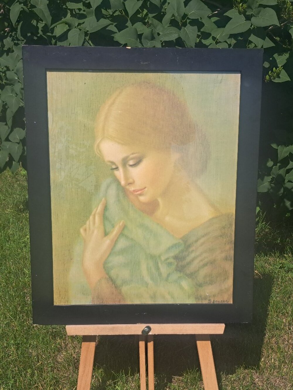 Irene Spencer Mother & Child Print 1968 Framed Under Glass